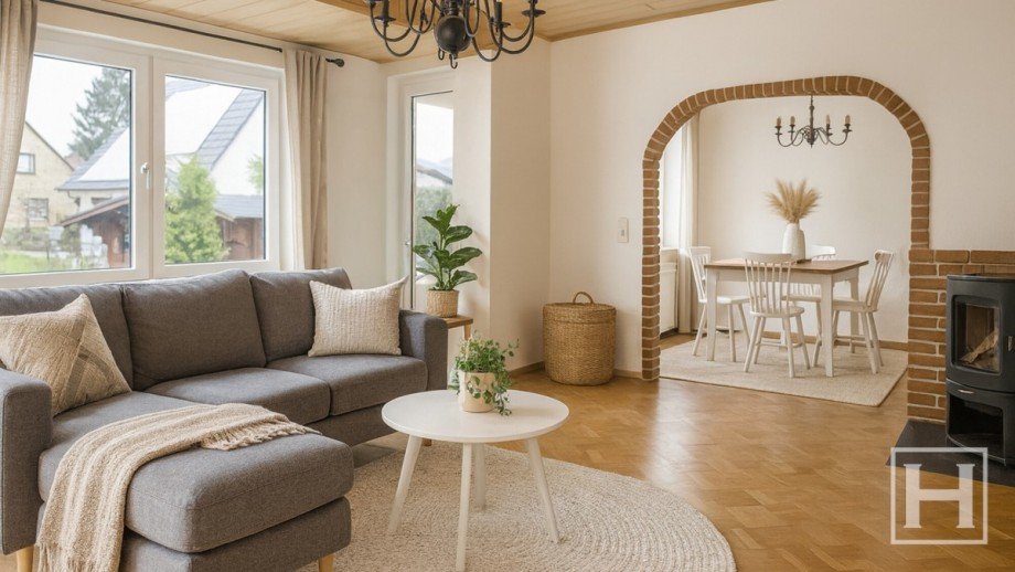 Einrichtungsidee Wohnzimmer Einfamilienhaus Kayhude
