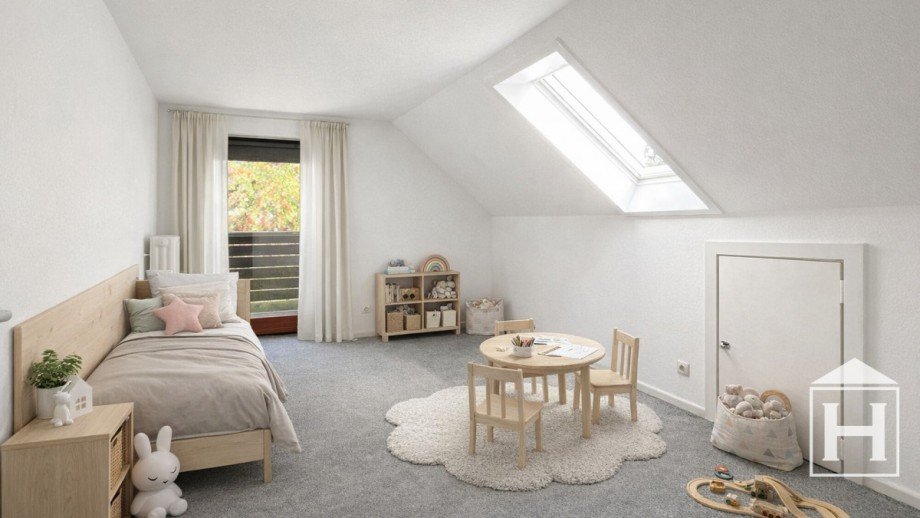 Kinderzimmer 2 I KI-Visualisierung Einfamilienhaus Bad Segeberg