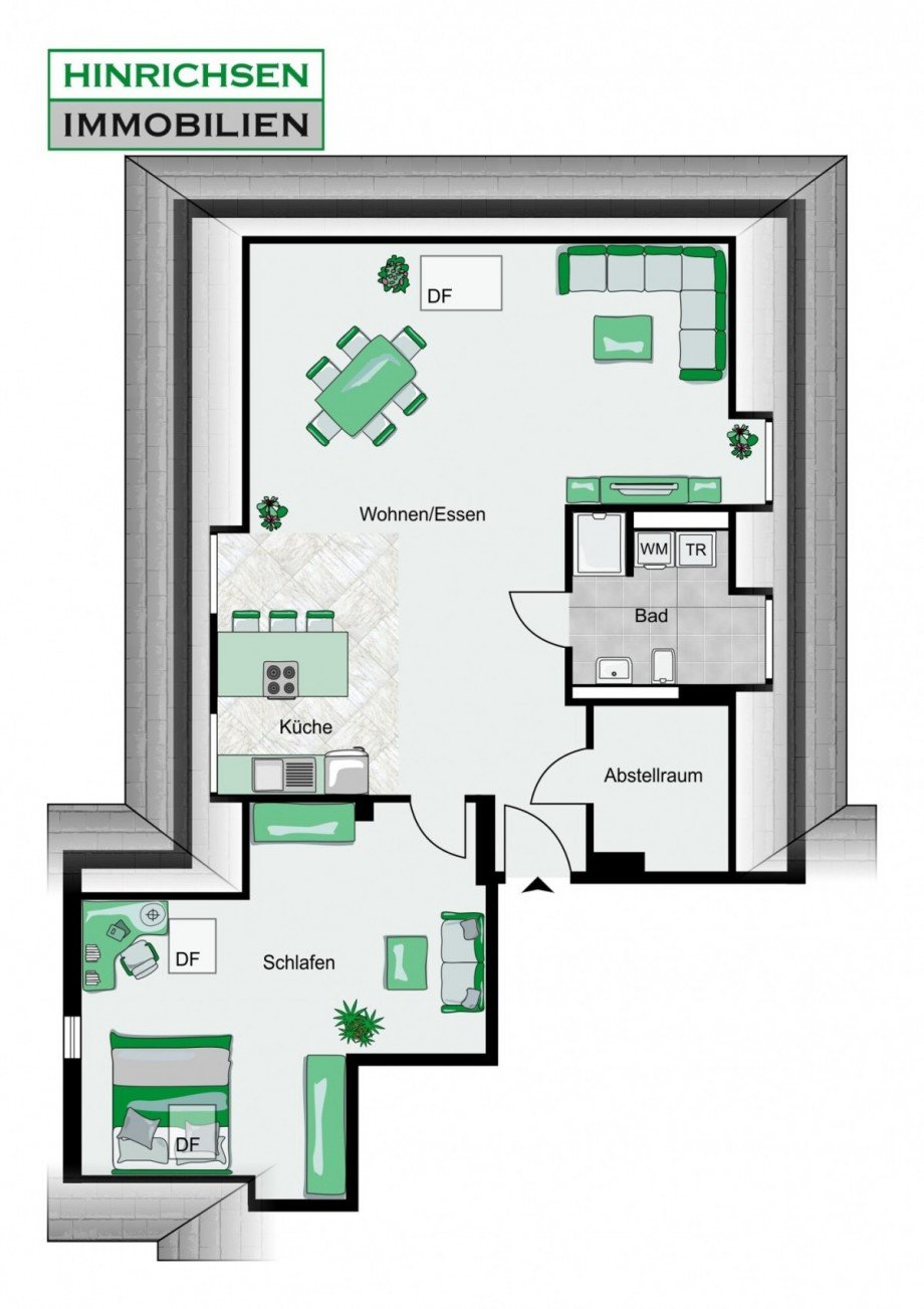 Grundriss Dachgeschosswohnung Sieversh�tten