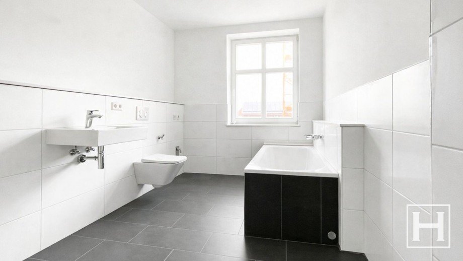 Bad mit Wanne und Dusche Etagenwohnung Sieversh�tten