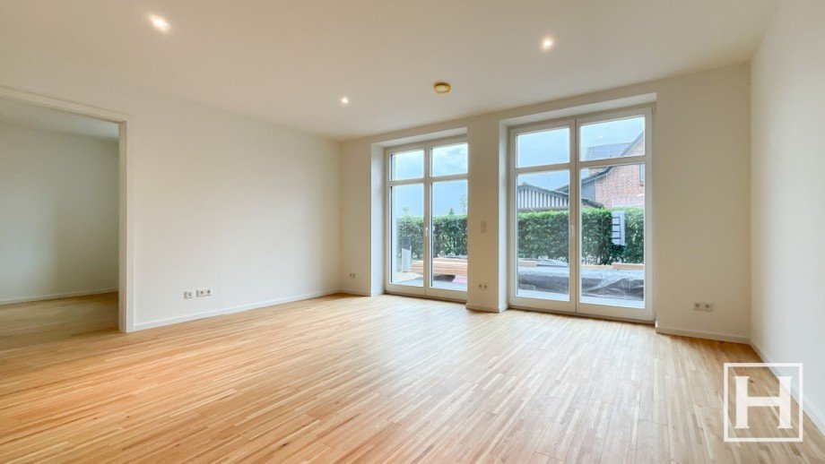 Helles Wohnzimmer Erdgeschosswohnung Sieversh�tten