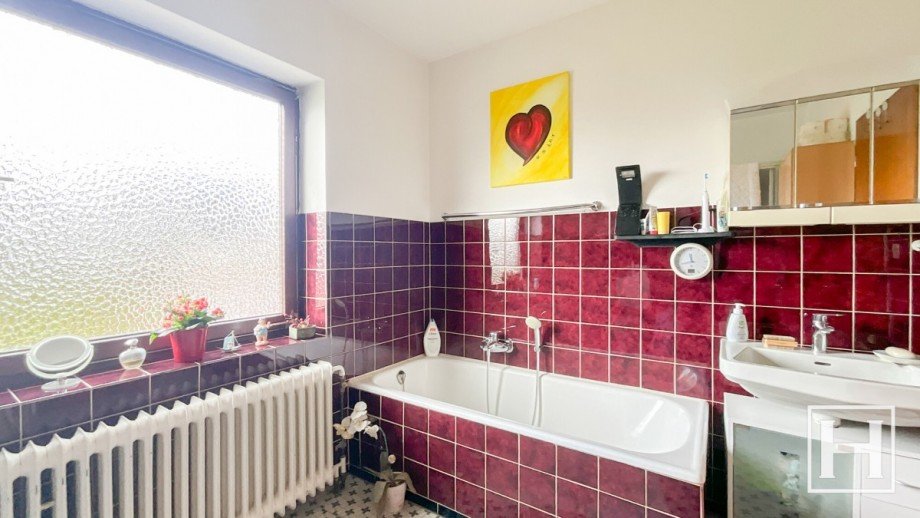 Retro-schickes Badezimmer Einfamilienhaus Seth